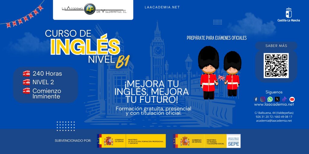 Inglés B1 - La Academia de Valdepeñas