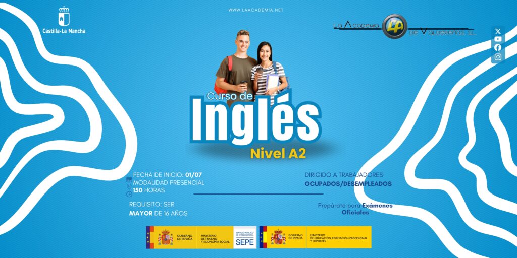 Inglés A2 - La Academia de Valdepeñas