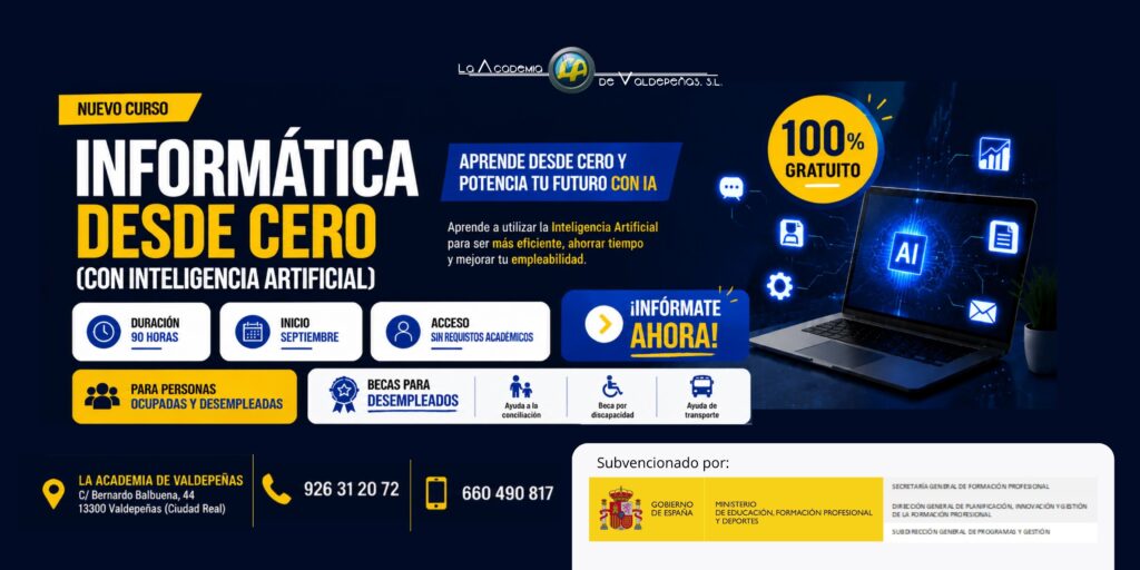 Banner - Informática desde 0 con IA
